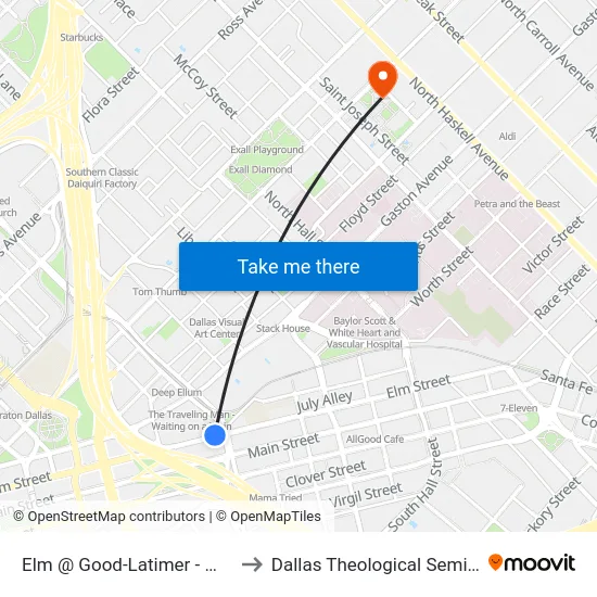 Elm @ Good-Latimer - W - FS to Dallas Theological Seminary map