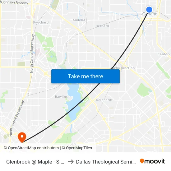 Glenbrook @ Maple - S - Ns to Dallas Theological Seminary map