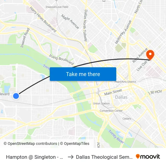 Hampton @ Singleton - S - FS to Dallas Theological Seminary map