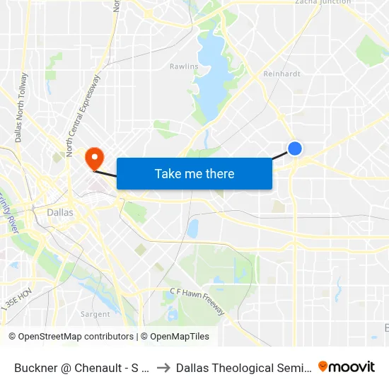 Buckner @ Chenault - S - MB to Dallas Theological Seminary map
