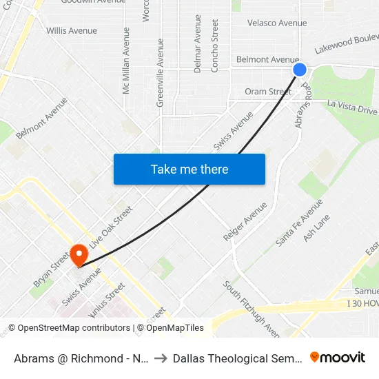 Abrams @ Richmond - N - Ns to Dallas Theological Seminary map