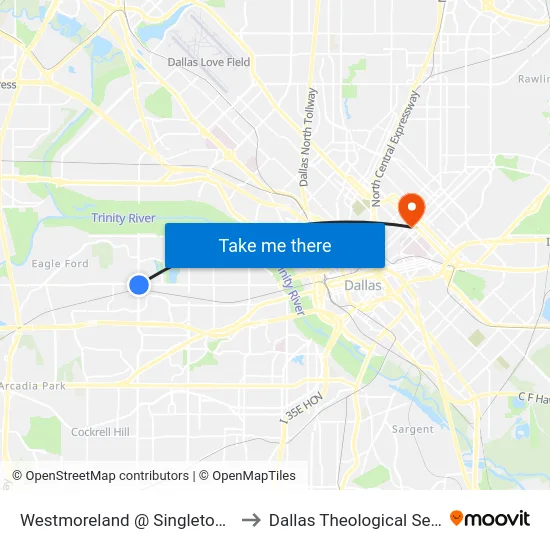 Westmoreland @ Singleton - N - Ns to Dallas Theological Seminary map