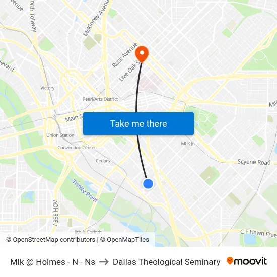 Mlk @ Holmes - N - Ns to Dallas Theological Seminary map