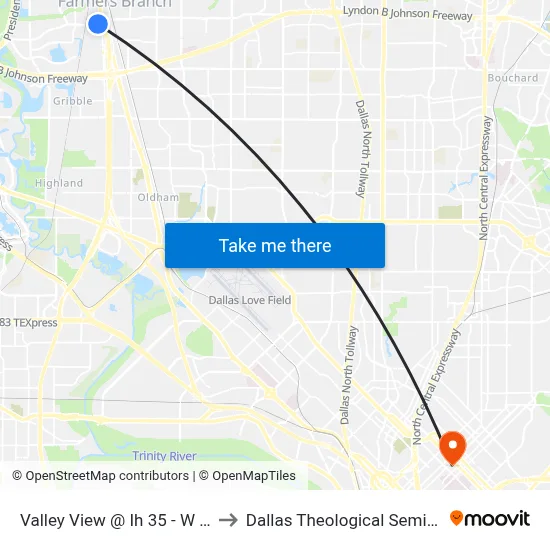 Valley View @ Ih 35 - W - FS to Dallas Theological Seminary map