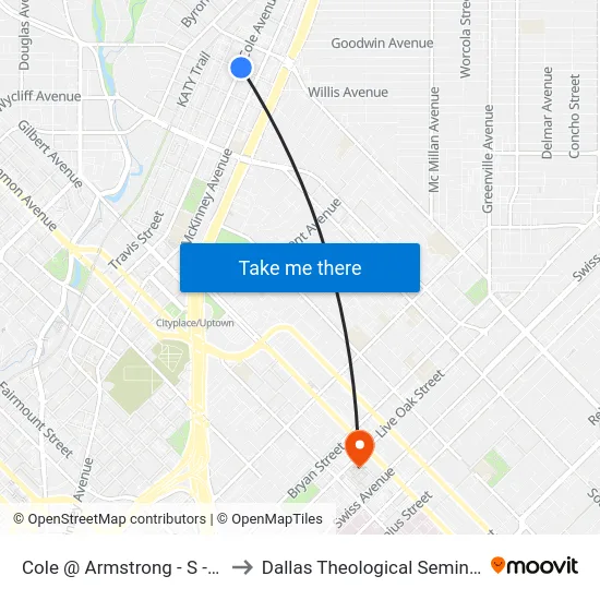 Cole @ Armstrong - S - Ns to Dallas Theological Seminary map