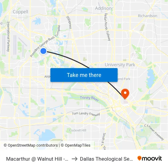 Macarthur @ Walnut Hill - S - MB to Dallas Theological Seminary map