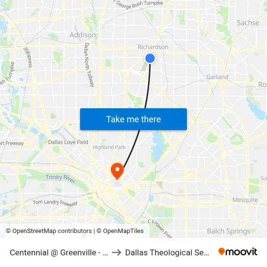 Centennial @ Greenville - E - Ns to Dallas Theological Seminary map