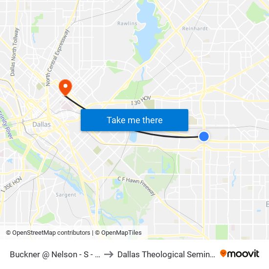 Buckner @ Nelson - S - Ns to Dallas Theological Seminary map