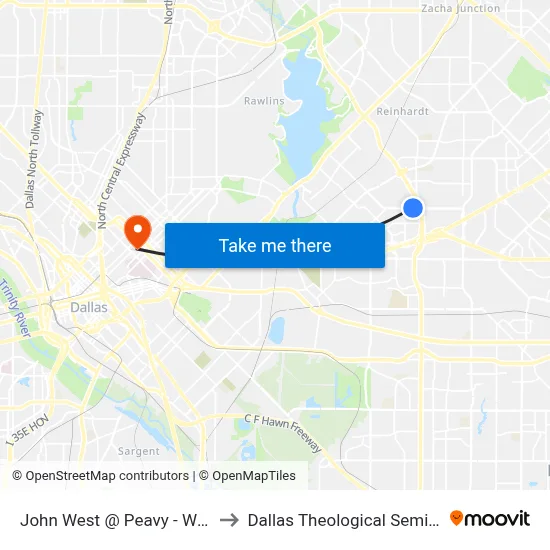 John West @ Peavy - W - Ns to Dallas Theological Seminary map