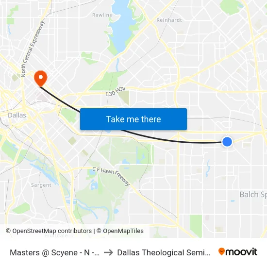 Masters @ Scyene - N - FS to Dallas Theological Seminary map