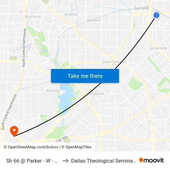 Sh 66 @ Parker - W - FS to Dallas Theological Seminary map