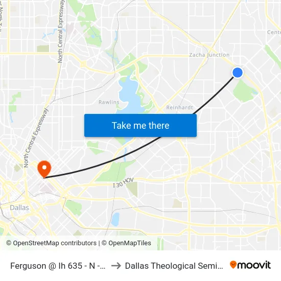Ferguson @ Ih 635 - N - MB to Dallas Theological Seminary map