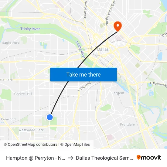 Hampton @ Perryton - N - Ns to Dallas Theological Seminary map