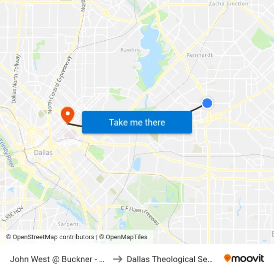 John West @ Buckner - W - FS to Dallas Theological Seminary map