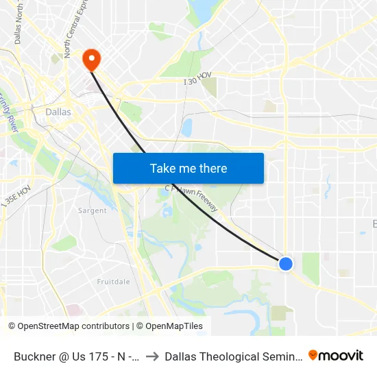 Buckner @ Us 175 - N - FS to Dallas Theological Seminary map