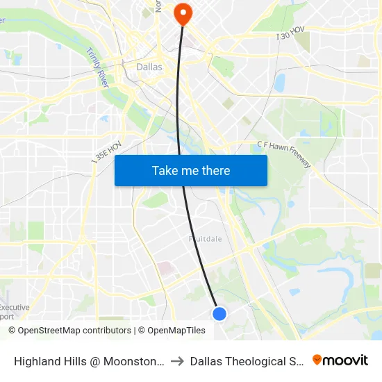 Highland Hills @ Moonstone - W - Ns to Dallas Theological Seminary map