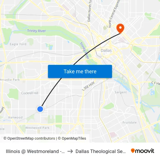 Illinois @ Westmoreland - E - Ns to Dallas Theological Seminary map