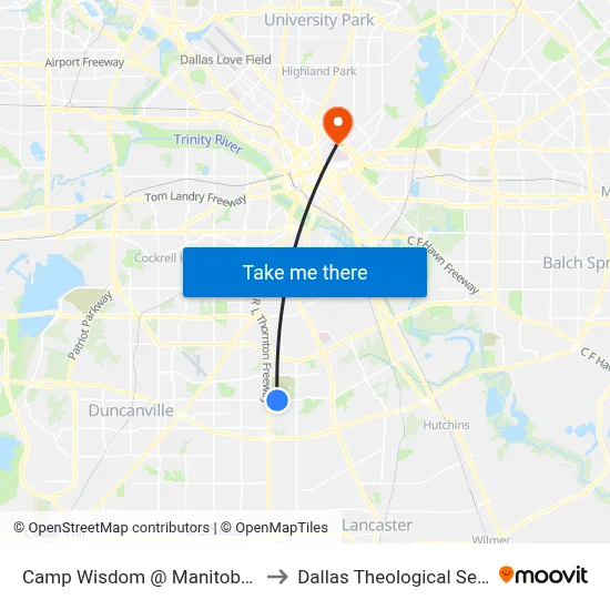 Camp Wisdom @ Manitoba - E - FS to Dallas Theological Seminary map