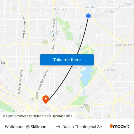 Whitehurst @ Skillman - W - FS to Dallas Theological Seminary map