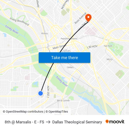 8th @ Marsalis - E - FS to Dallas Theological Seminary map