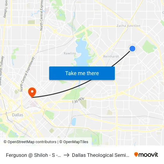 Ferguson @ Shiloh - S - Ns to Dallas Theological Seminary map