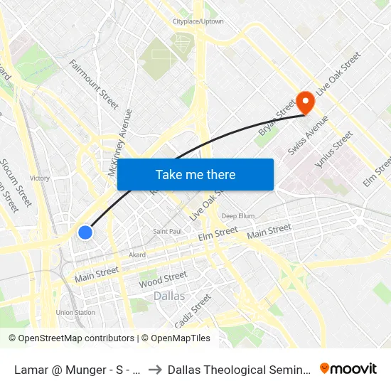 Lamar @ Munger - S - Ns to Dallas Theological Seminary map