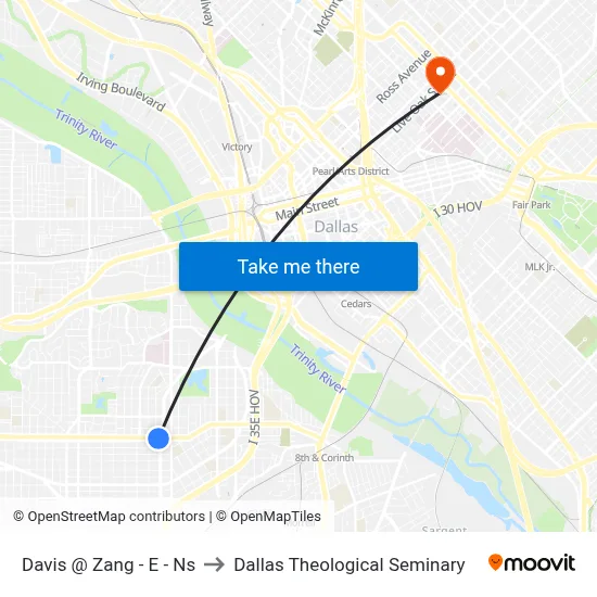 Davis @ Zang - E - Ns to Dallas Theological Seminary map