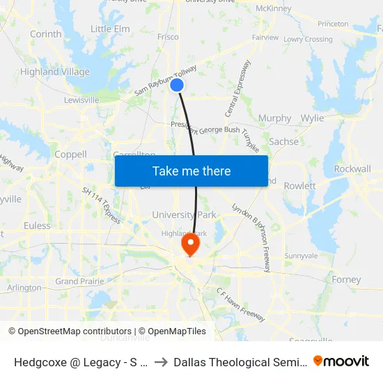 Hedgcoxe @ Legacy - S - MB to Dallas Theological Seminary map