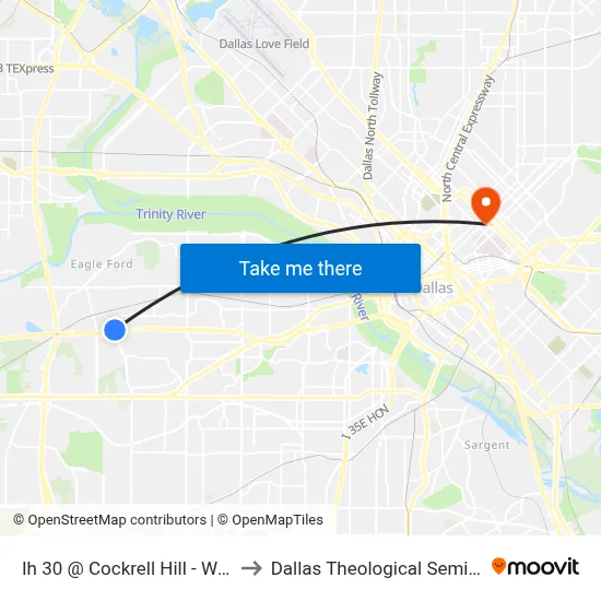 Ih 30 @ Cockrell Hill - W - FS to Dallas Theological Seminary map