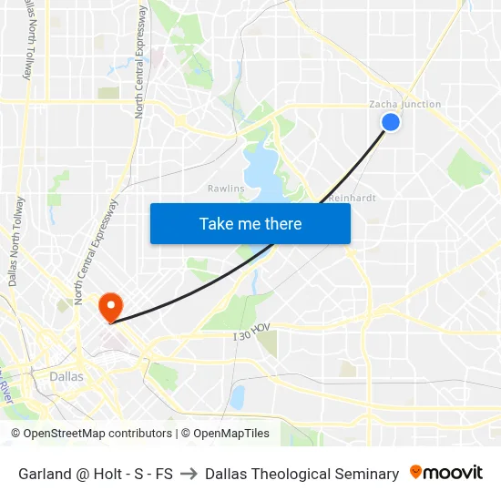 Garland @ Holt - S - FS to Dallas Theological Seminary map