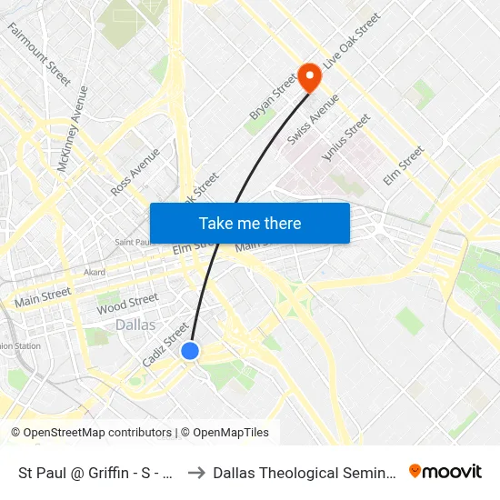 St Paul @ Griffin - S - MB to Dallas Theological Seminary map