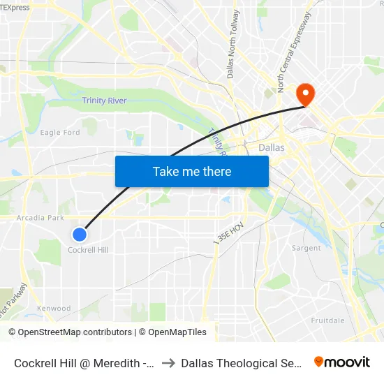 Cockrell Hill @ Meredith - N - FS to Dallas Theological Seminary map