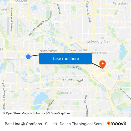 Belt Line @ Conflans - S - MB to Dallas Theological Seminary map