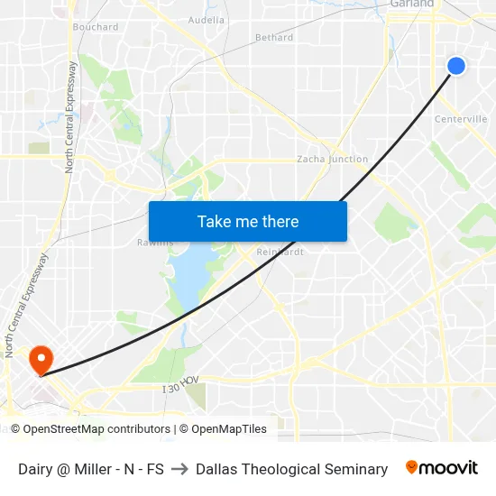 Dairy @ Miller - N - FS to Dallas Theological Seminary map