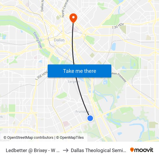 Ledbetter @ Brixey - W - Ns to Dallas Theological Seminary map