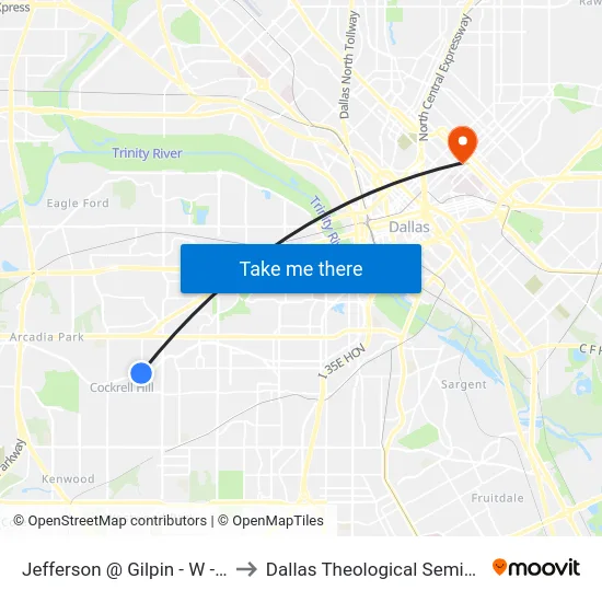Jefferson @ Gilpin - W - Ns to Dallas Theological Seminary map