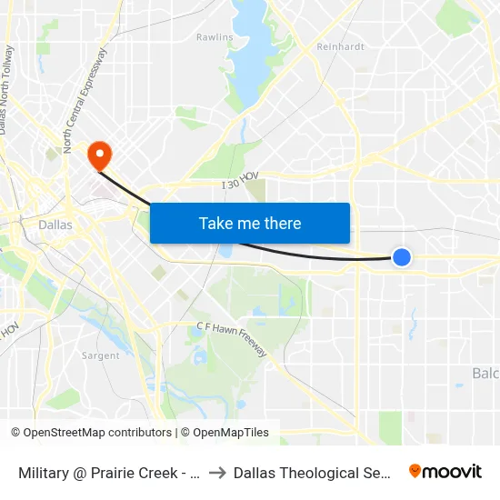 Military @ Prairie Creek - E - Ns to Dallas Theological Seminary map