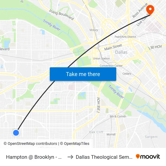 Hampton @ Brooklyn - N - Ns to Dallas Theological Seminary map