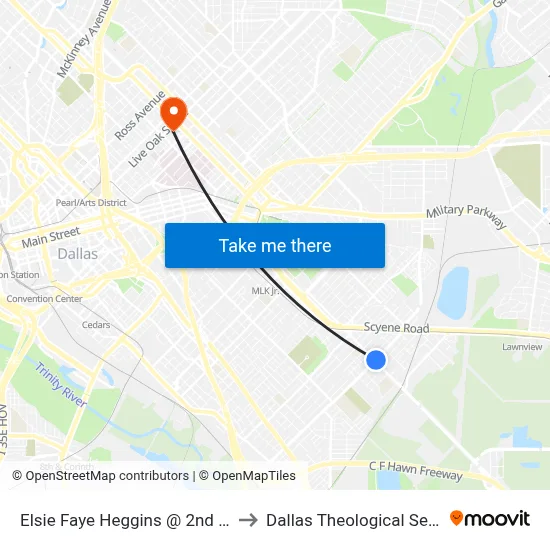 Elsie Faye Heggins @ 2nd - W - Ns to Dallas Theological Seminary map