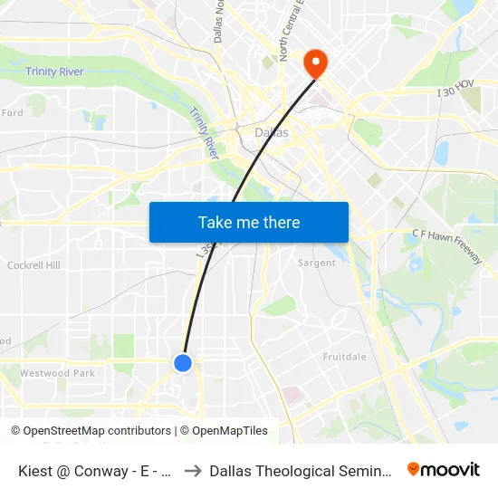 Kiest @ Conway - E - Ns to Dallas Theological Seminary map