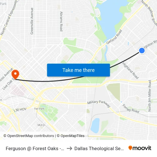 Ferguson @ Forest Oaks - S - Ns to Dallas Theological Seminary map