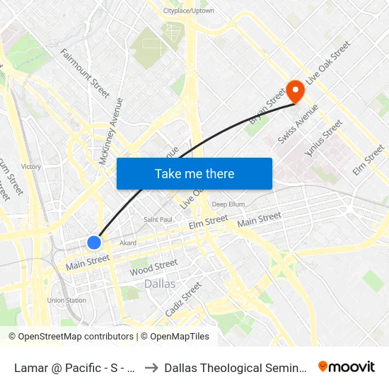 Lamar @ Pacific - S - Ns to Dallas Theological Seminary map