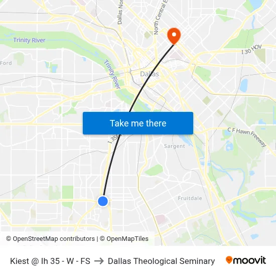 Kiest @ Ih 35 - W - FS to Dallas Theological Seminary map