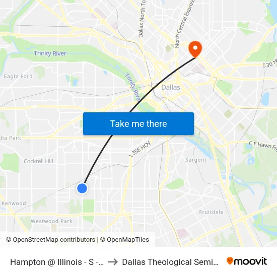 Hampton @ Illinois - S - Ns to Dallas Theological Seminary map