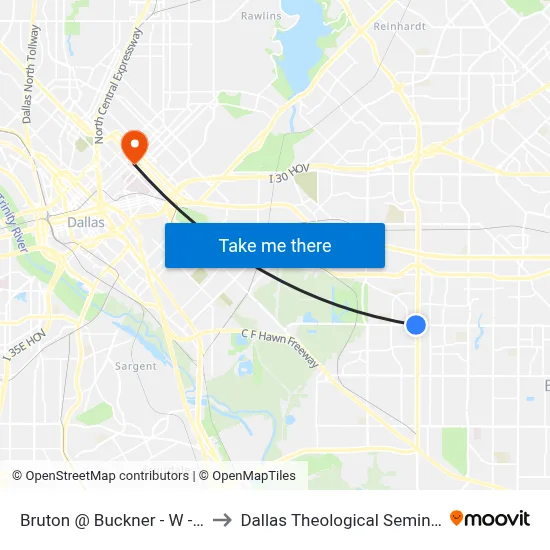 Bruton @ Buckner - W - FS to Dallas Theological Seminary map