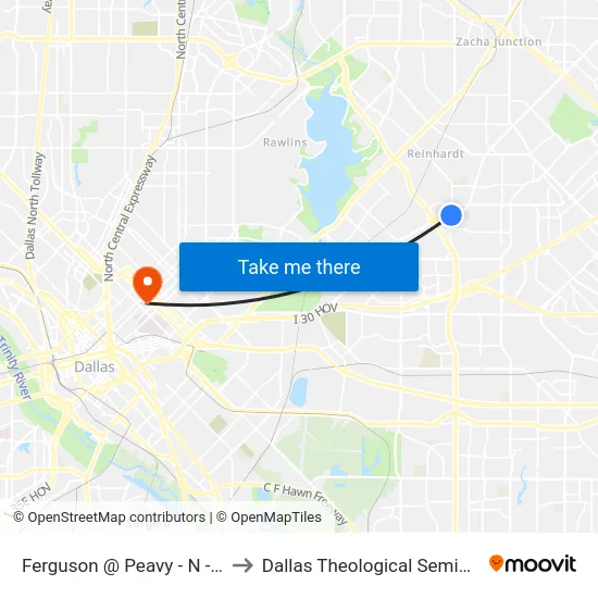 Ferguson @ Peavy - N - FS to Dallas Theological Seminary map