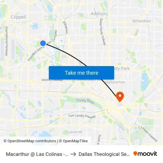 Macarthur @ Las Colinas - N - MB to Dallas Theological Seminary map