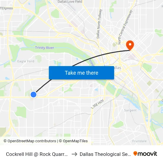 Cockrell Hill @ Rock Quarry - N - FS to Dallas Theological Seminary map