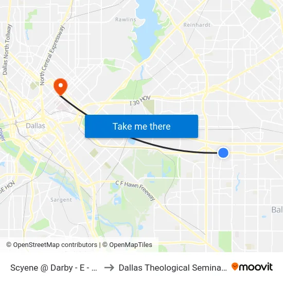 Scyene @ Darby - E - FS to Dallas Theological Seminary map