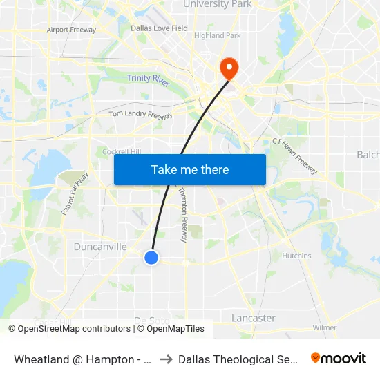 Wheatland @ Hampton - W - FS to Dallas Theological Seminary map